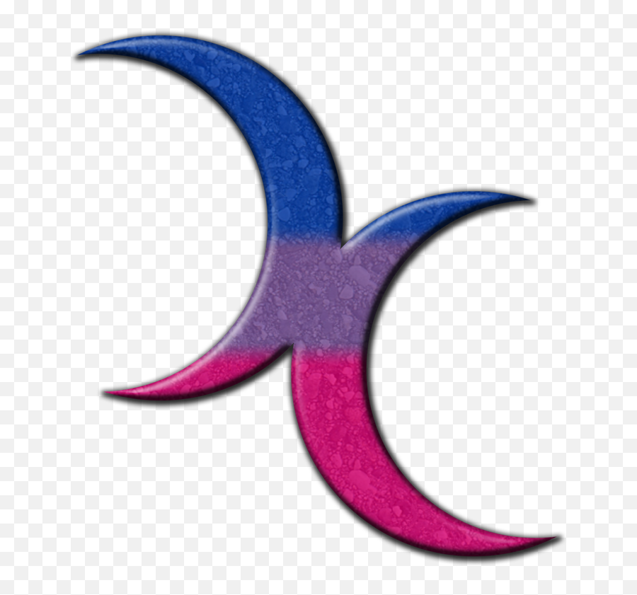 Bisexual Pride Crescent Moons - Live Loud Graphics Emoji,Bisexu Flag Emoji