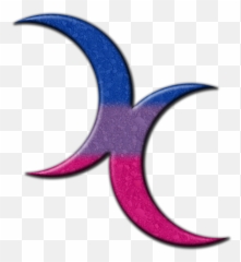 Bisexual Pride Crescent Moons - Live Loud Graphics Emoji,Bisexu Flag Emoji