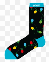 Holiday Lights Socks - Sock Transparent Cartoon Jingfm Dot Emoji,Emoji Socks Wholesale