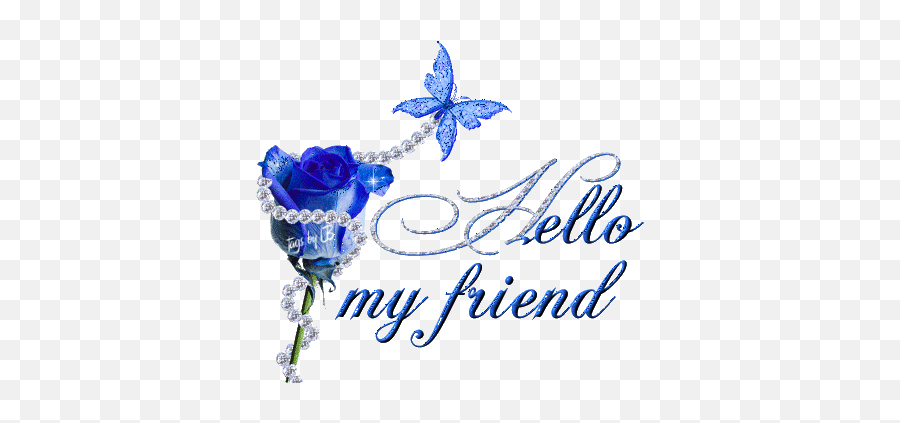Top Blue Rose Stickers For Android - Hello My Friend Emoji,Blue Rose Emoji