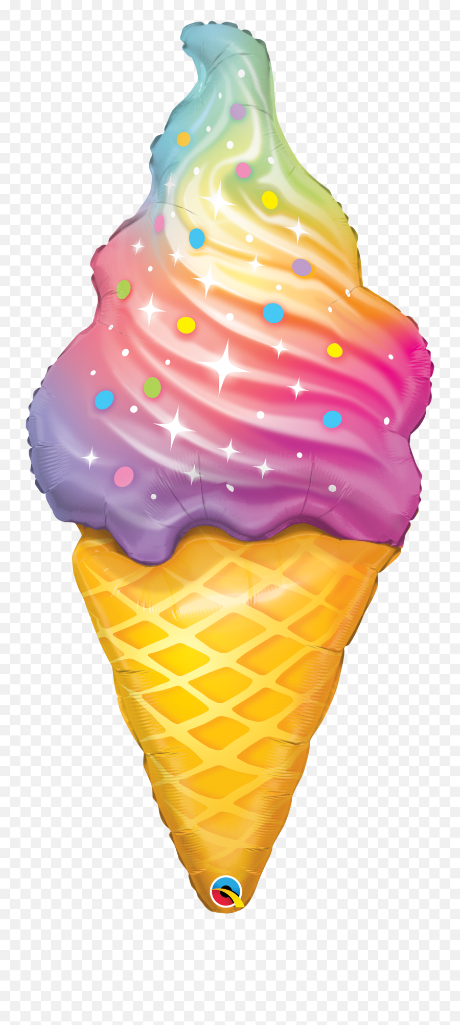 Rainbow Swirl Ice Cream Foil - Mini Ice Cream Balloon Emoji,Emoji Answers Ice Cream Cloud