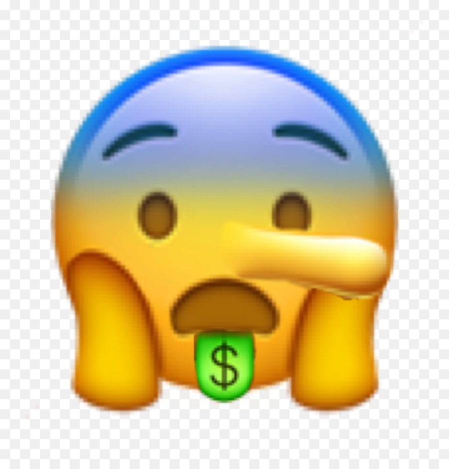 Emoji Money Lying Worried Sticker By Lilly - Happy,Worried Emoticon