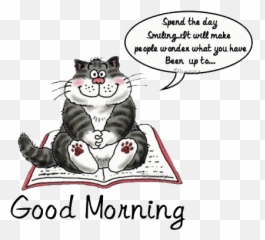 Good Morning - Good Morning Crazy Cat Ladys Emoji,Emotion Pets Cherry The Cat