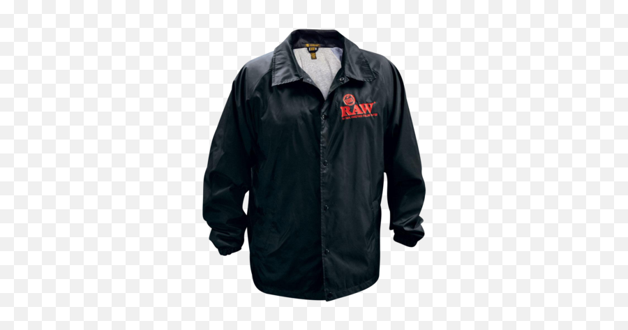 Raw Coach Snap Button Jacket - Black Apparels Raw Coach Jacket Emoji,Bee Emoji On Snapchat