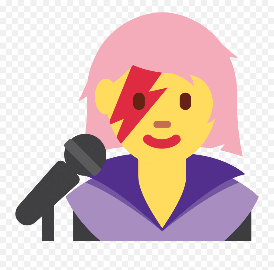 Woman Singer Emoji - Singer,Singing Emoji