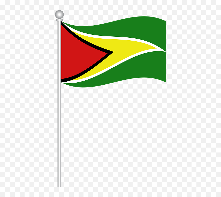 Flag Of Guyana - Guyana Flag On Pole Emoji,Guyana Flag Emoji