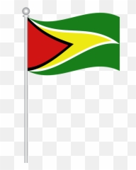 Flag Of Guyana - Guyana Flag On Pole Emoji,Guyana Flag Emoji