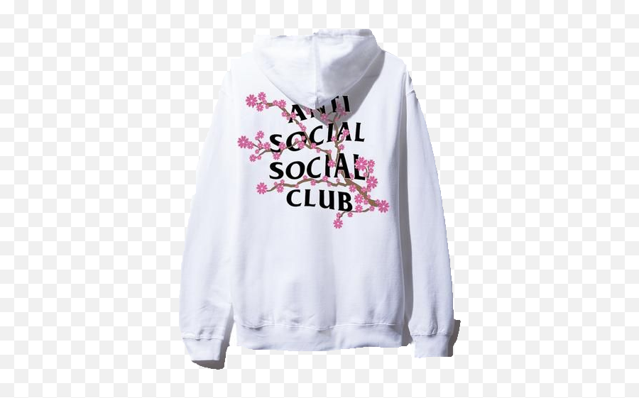 Anti Social Social Club Hoodie Flower - Anti Social Social Club Cherry Blossom Hoodie Emoji,100 Emoji Hoodie