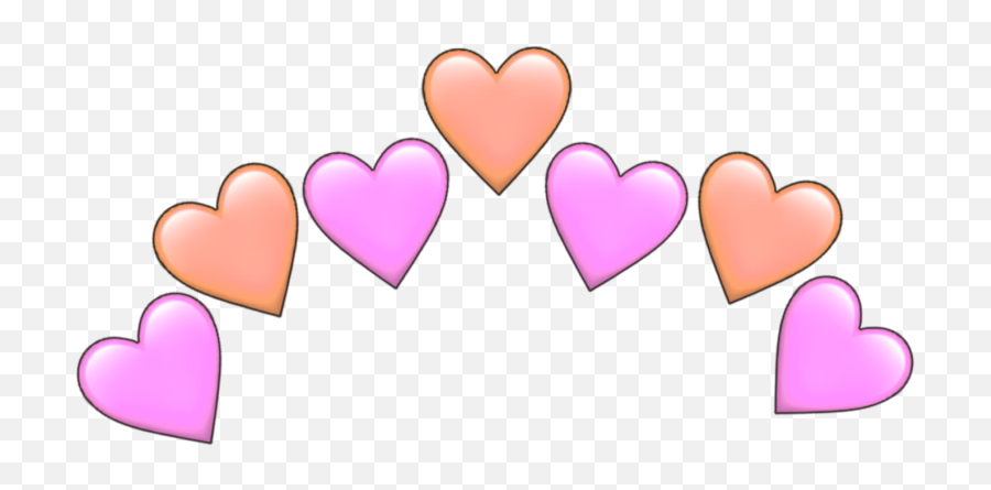 Hearts Heart Pink Pink Crown Sticker - Girly Emoji,Pink Emojis Tumblr