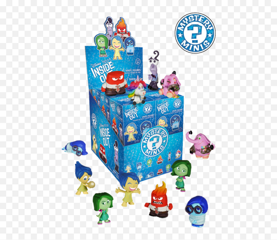 Inside Out - Mystery Minis Blind Box Display Of 12 Inside Out Mystery Minis Emoji,Pixar Movie About Emotions