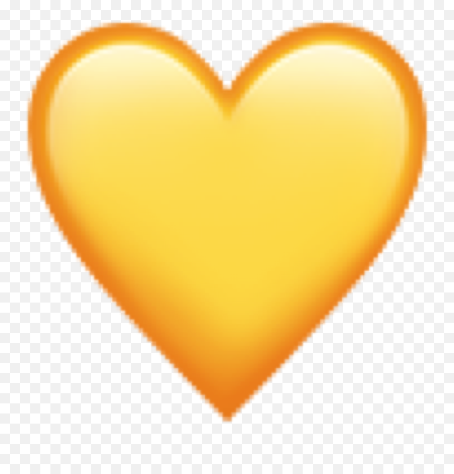 Yellow Heart Sticker - Love Sticker Yellow Emoji,Yellow Heart Emoji