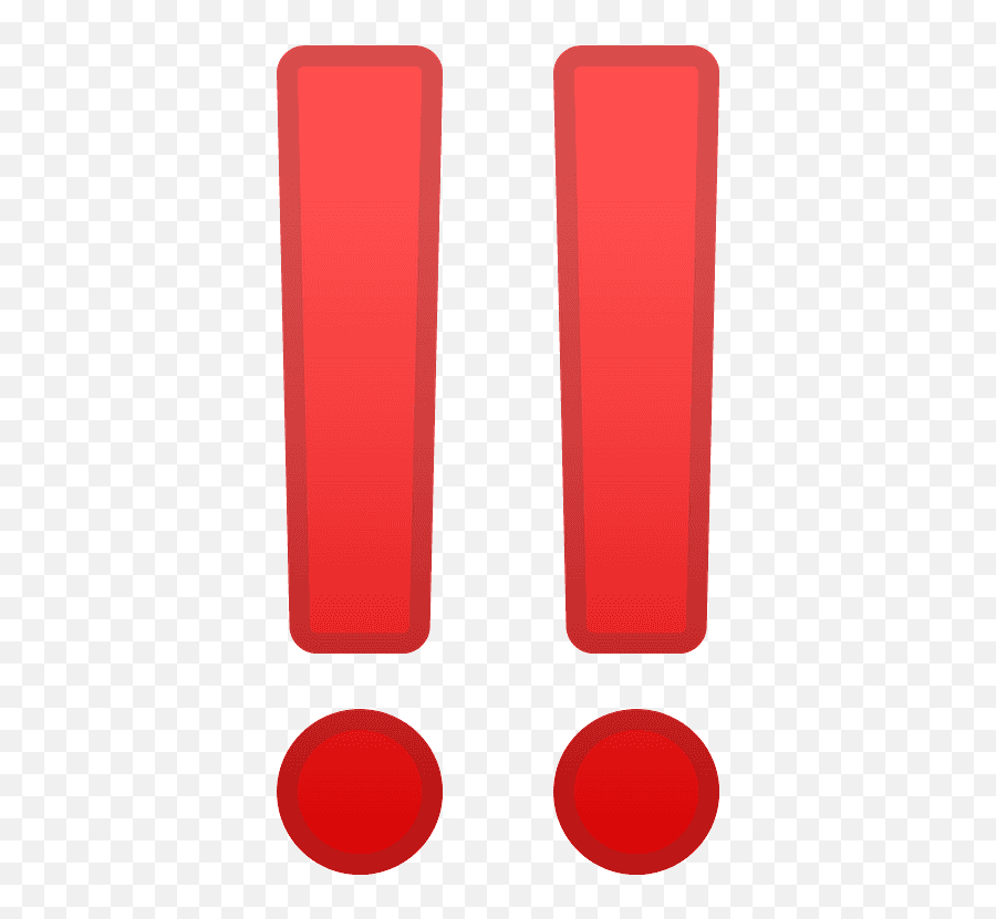 Double Exclamation Mark Emoji Clipart - Solid,Emoji Punctuation Symbols