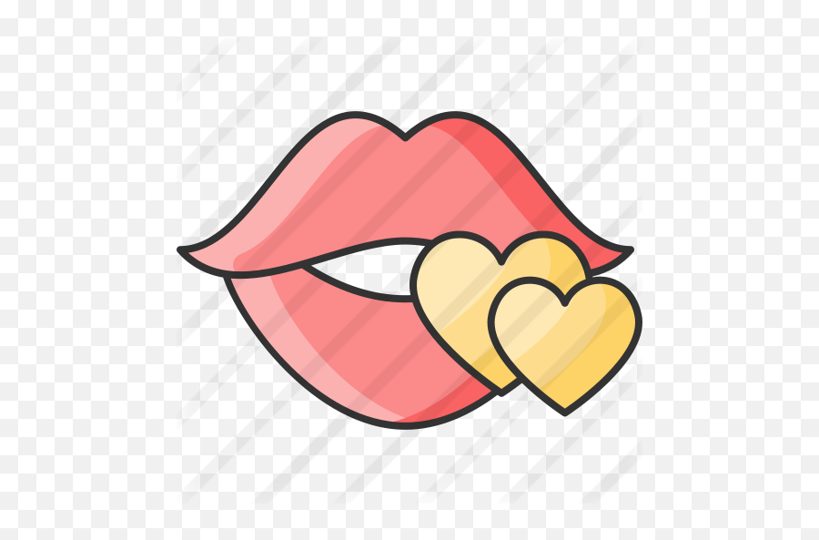 Kiss - Free Love And Romance Icons Girly Emoji,How To Draw Blow Kiss Emoji