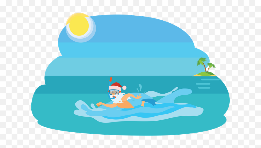 Best Premium Group Of Friends Swimming In Sea Illustration Emoji,Swimming Emojis Transparent