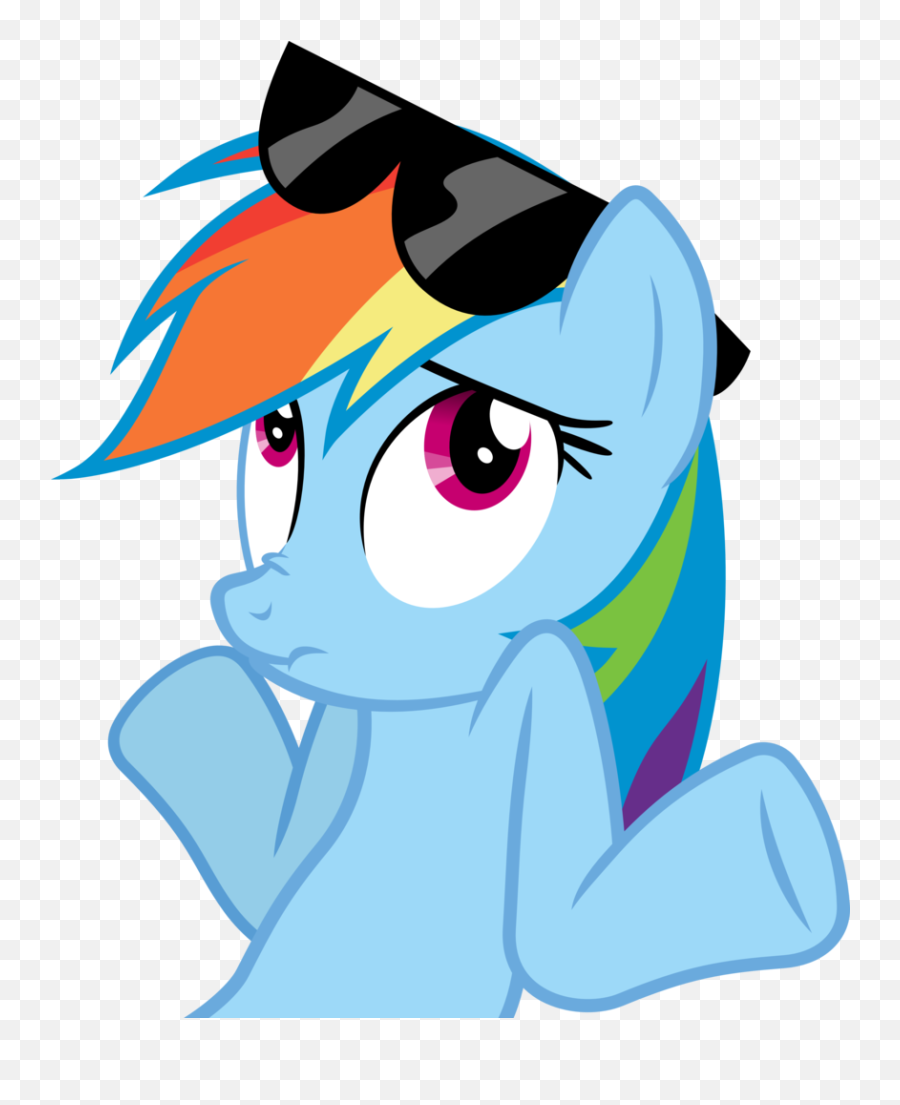 Download Hd Shrug Emote - Mlp Rainbow Dash Shrug Transparent Rainbow Dash Is Best Pony Emoji,Sc2 Shrug Emoticon