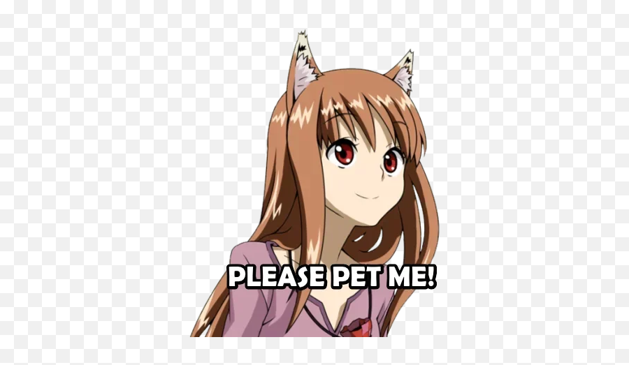 Telegram Sticker 20 From Collection Anime Hugs Kisses - Holo Spice And Wolf Profile Emoji,Animes That Expor Emotions