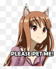 Telegram Sticker 20 From Collection Anime Hugs Kisses - Holo Spice And Wolf Profile Emoji,Animes That Expor Emotions
