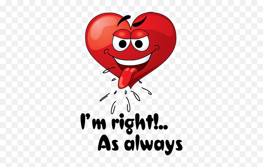 Emotion Heart Sticker - Happy Emoji,Heart Emotion Clipart