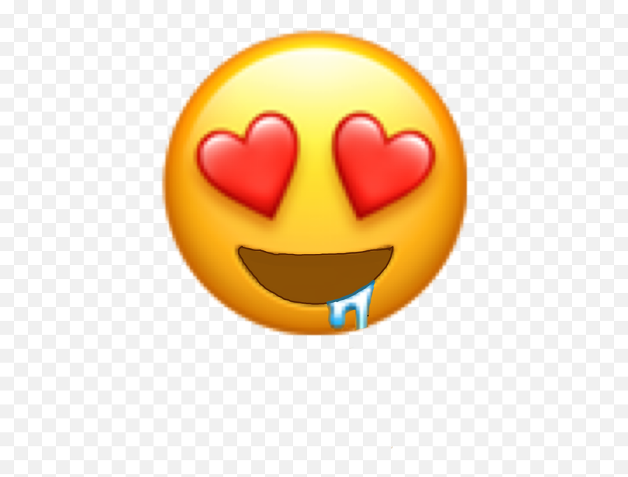 Heart Hearteyes Sticker - Heart Eyes Emoji Apple,Drool Emoji