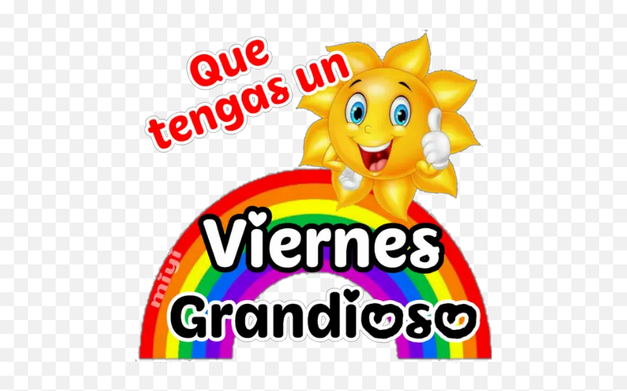 Sticker Maker - Frases En Arcoiris Emoji,Imagen De Emoticon Feliz