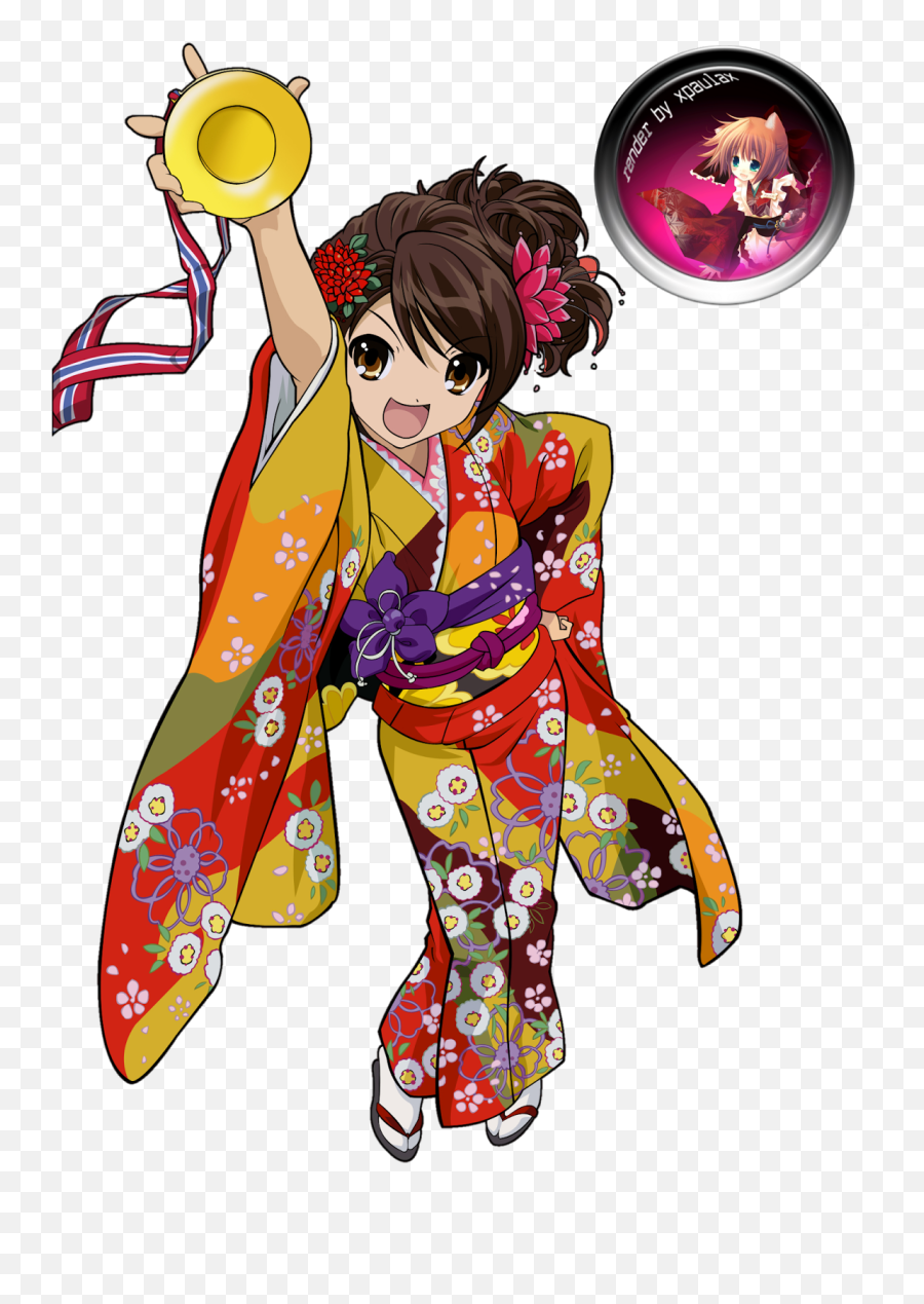 Haruhi Suzumiya Kimono Png Clipart - Haruhi Suzumiya Kimono Emoji,Kimono Emoji