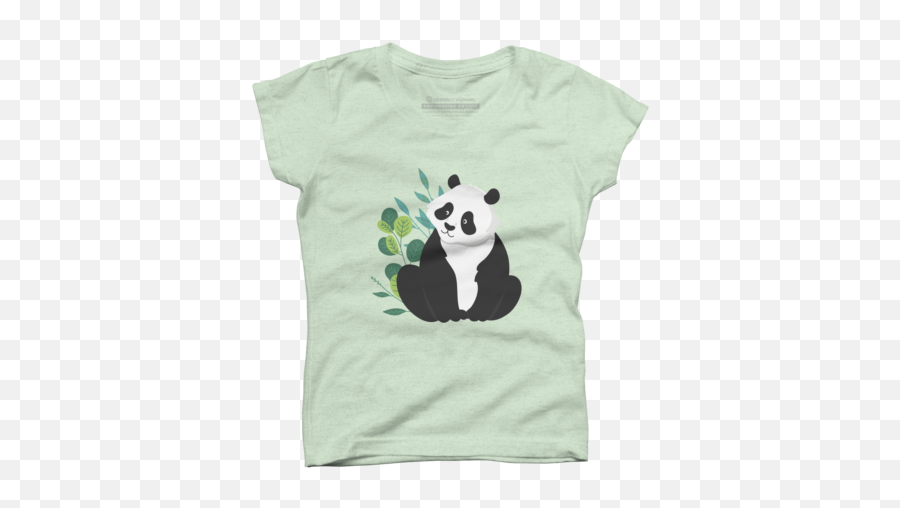 New Panda Girlu0027s T - Shirts Design By Humans Emoji,Panda Emoji Chibi Png