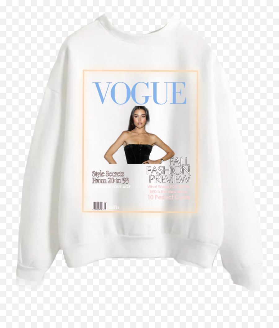 Vogue - Long Sleeve Emoji,Peach Emoji T Shirt