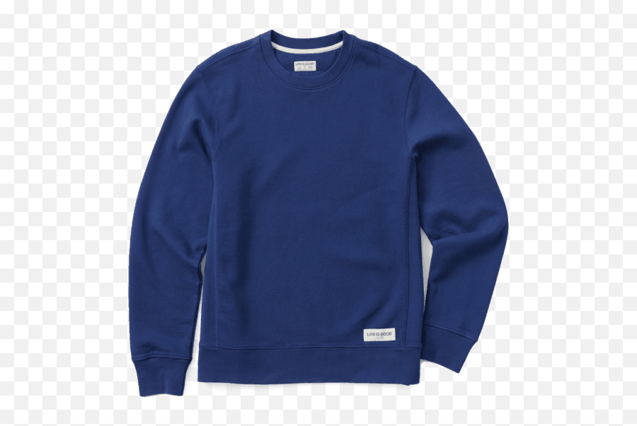 Mens Solid Simply True Fleece Crew - Long Sleeve Emoji,Emoji Sweatshirt Men