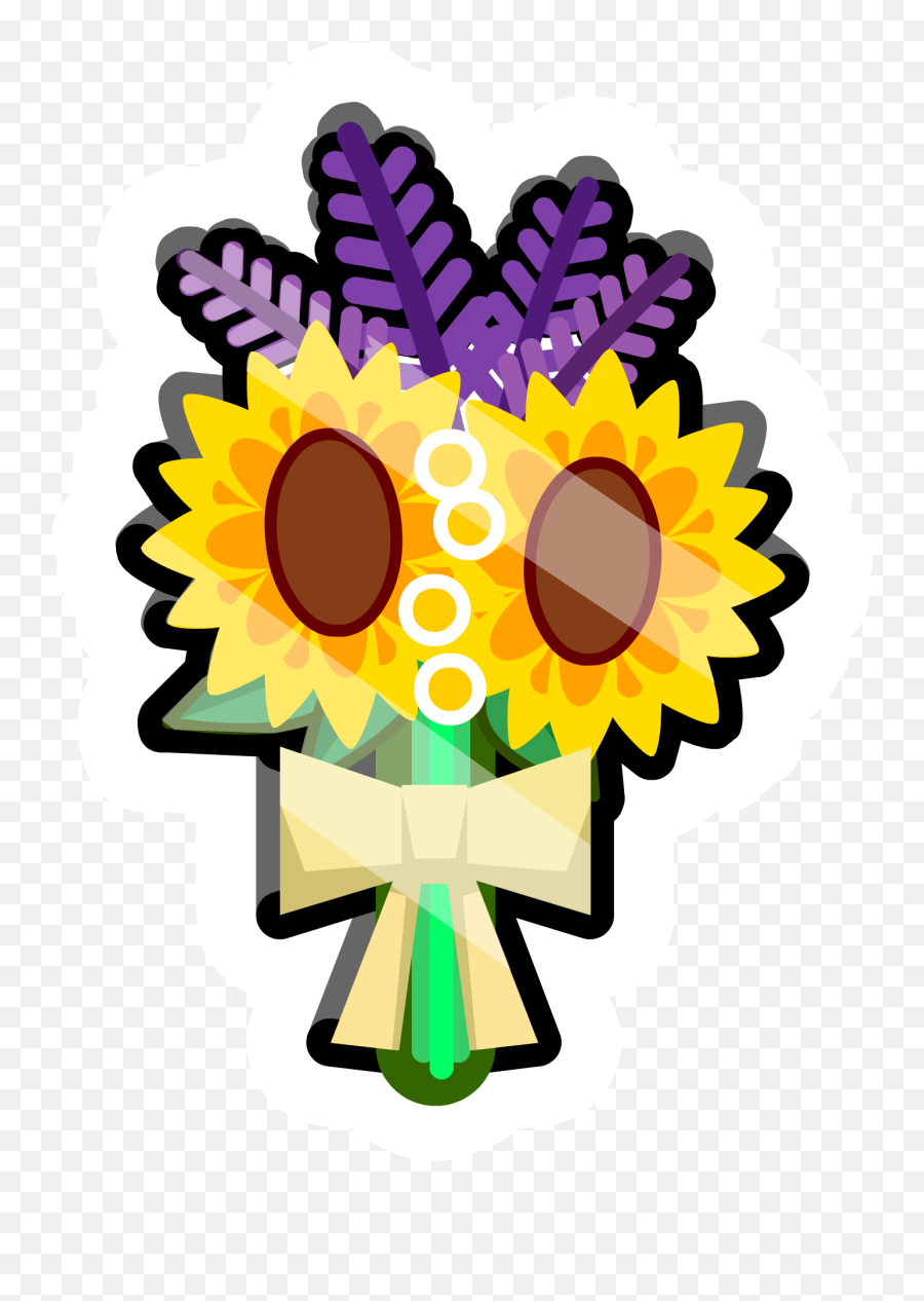 Flower Bouquet Pin - Pencil Shavings Black And White Emoji,Bouquet Of Flowers Emoji