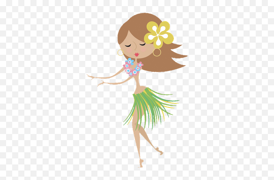 Kids Luau Clipart - Fairy Emoji,Hula Girl Emoticon