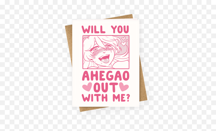 Nsfw Greeting Cards Lookhuman - Ahegao Valentine Card Emoji,Ahegao Emoticon