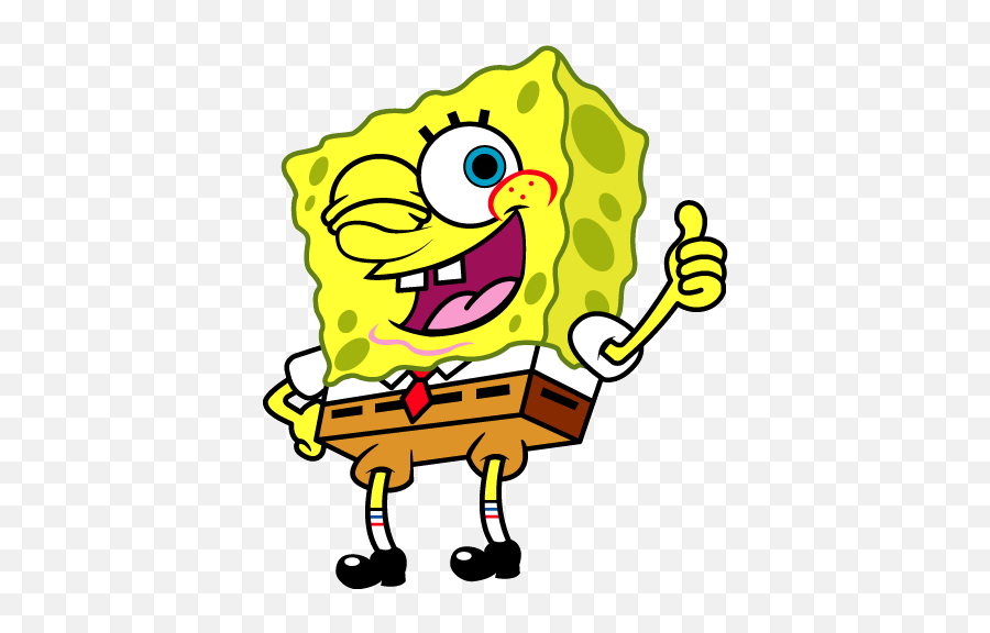 Gambar Spongebob Jempol - Spongebob Png Emoji,Emoticon Jempol Ke Bawah