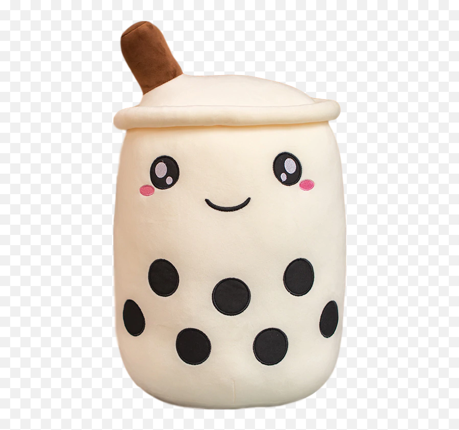 Boba Plushie Xl - Smiley Cream 9u2033 24 Cm Plush Bubble Tea Emoji,Hwang Insun Emoticon ???