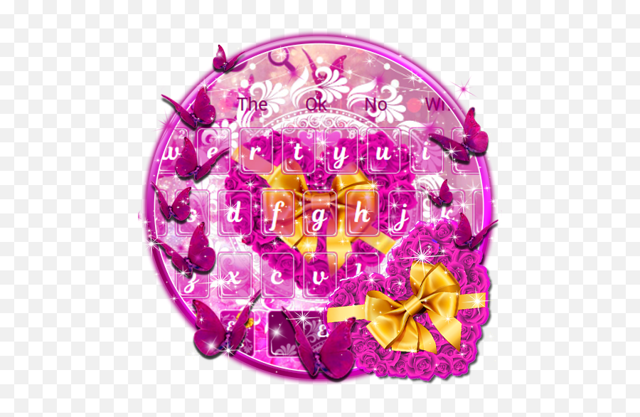 Amazoncom Girly Pink Butterfly Keyboard Theme Appstore - Girly Emoji,Emoji Movie Box Office Mojo