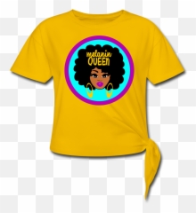 Melanin Queen Womenu0027s Knotted T - Shirt Emoji,Emoticon For Queen