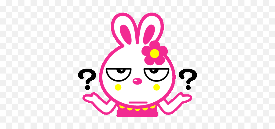 Rabbit Cute Sticker - Dot Emoji,Rabbit Emoticon