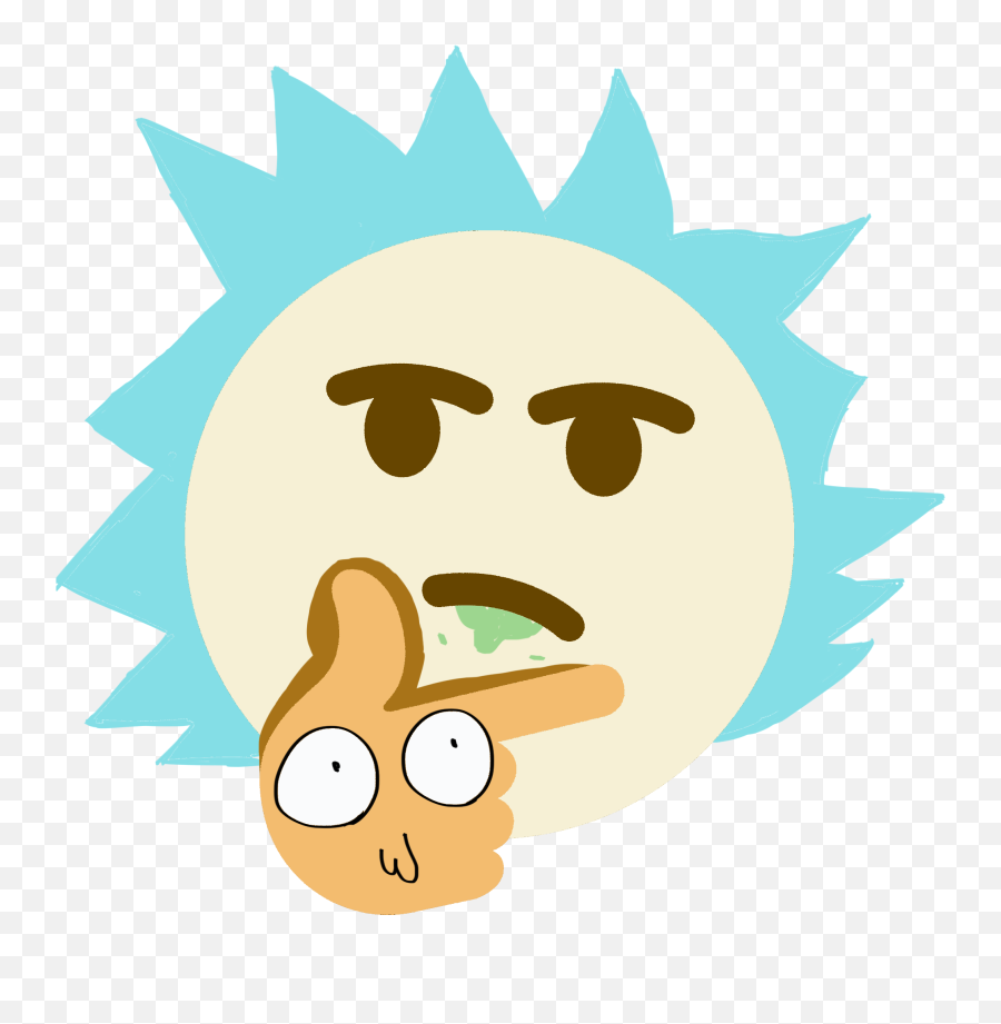 Think And Morting Thinking - Rick And Morty Discord Emojis,Think Emoji