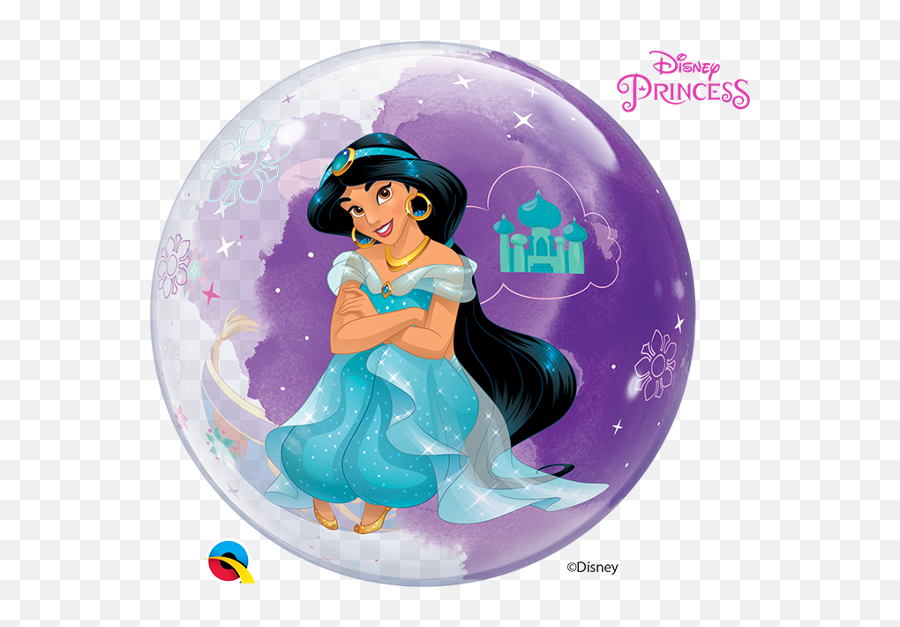 Globo Jasmine Burbuja Bubble De 56 Cm - Ballon Princesse Jasmine Emoji,Emojis Colgantes De Esponja