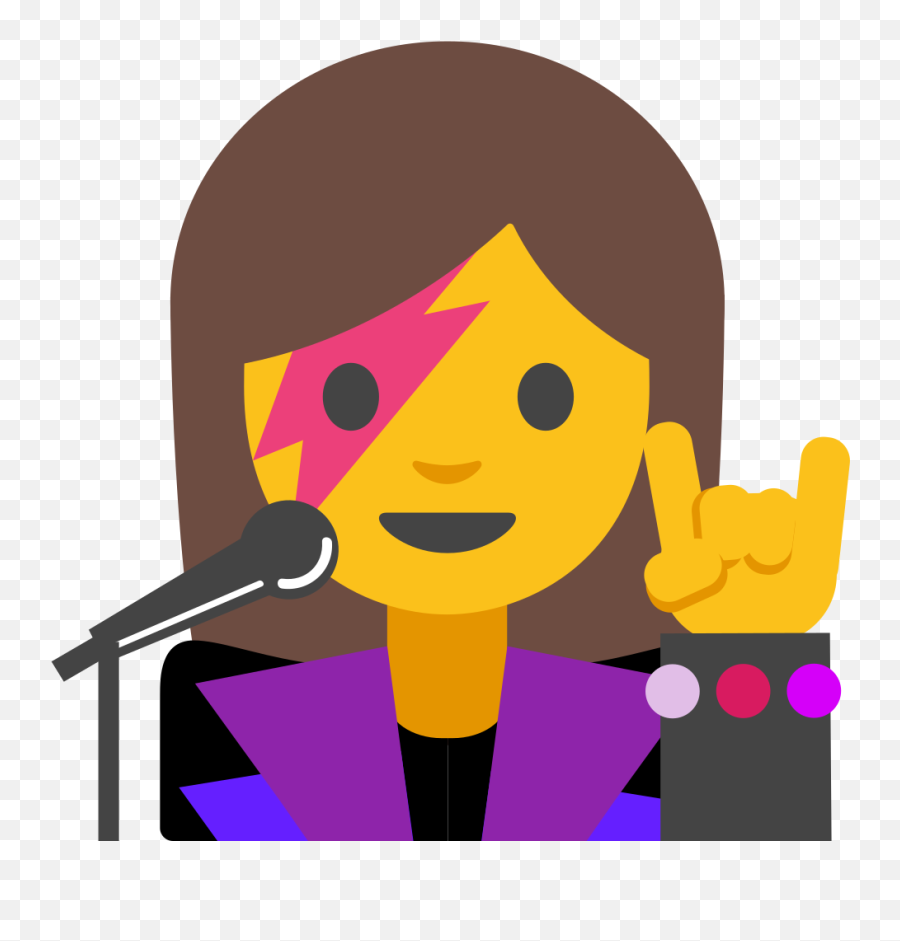 Woman Singer Emoji - Google Girl Emoji,Singing Emoji