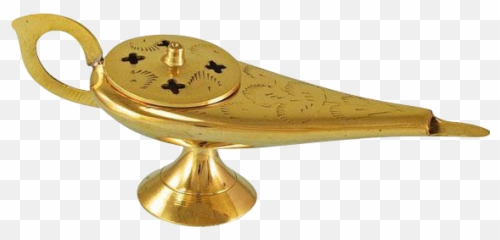 Aladdins Magic Lamp Brass Incense Burner - Antique Emoji,Genie Lamp Emoji