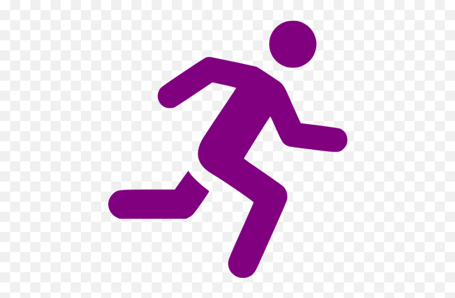 Purple Running Man Icon - Icone Running Emoji,Purple Guy Emoticon