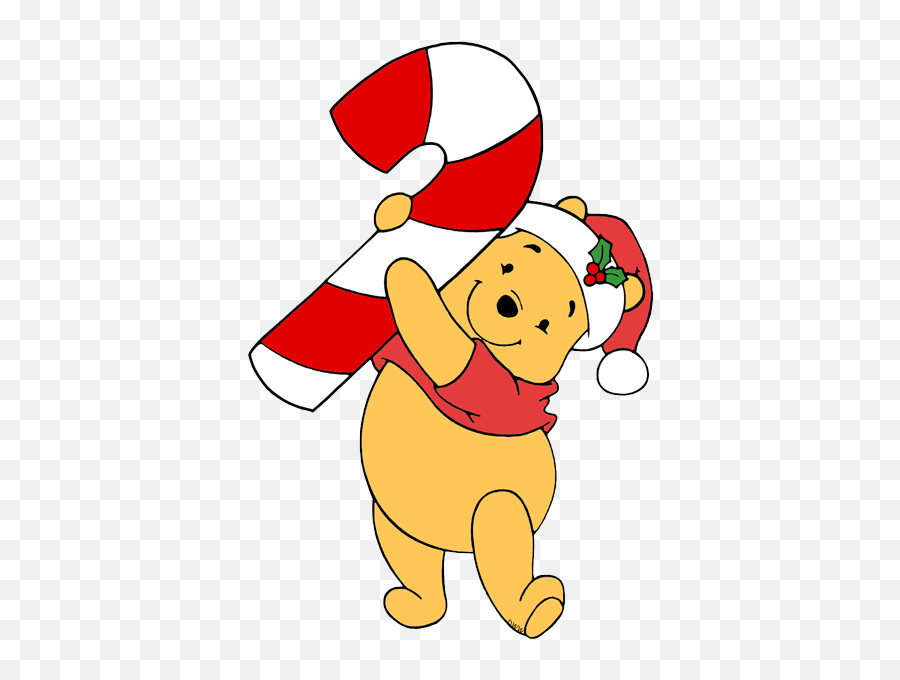Pooh - Candycanepng 412601 Winnie The Pooh Christmas Disney Winnie The Pooh Christmas Emoji,Candycane Emoji