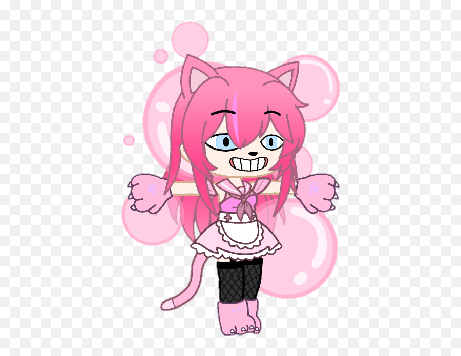 Owocat Uwucatgirl Owocatgirl Sticker - Fictional Character Emoji,Owocat Emojis