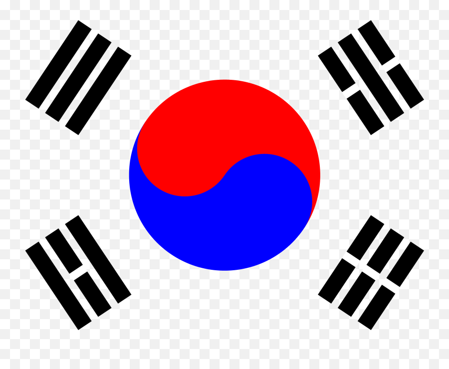 South Korea Flag 2018 Clipart - South Korea Flag Emoji,Alabama Flag Emoji