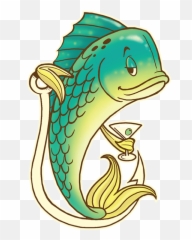 Clipart Fish Dinner Clipart Fish Dinner Transparent Free - Cartoon Fish With Hook Emoji,Fish Hook Emoji
