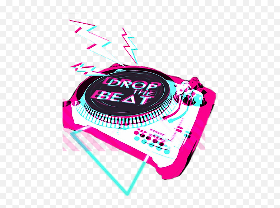 Edm Drop Beat Dj Music Sticker By Lemon Tea - Language Emoji,Dj Party Emoji