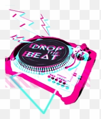 Edm Drop Beat Dj Music Sticker By Lemon Tea - Language Emoji,Dj Party Emoji