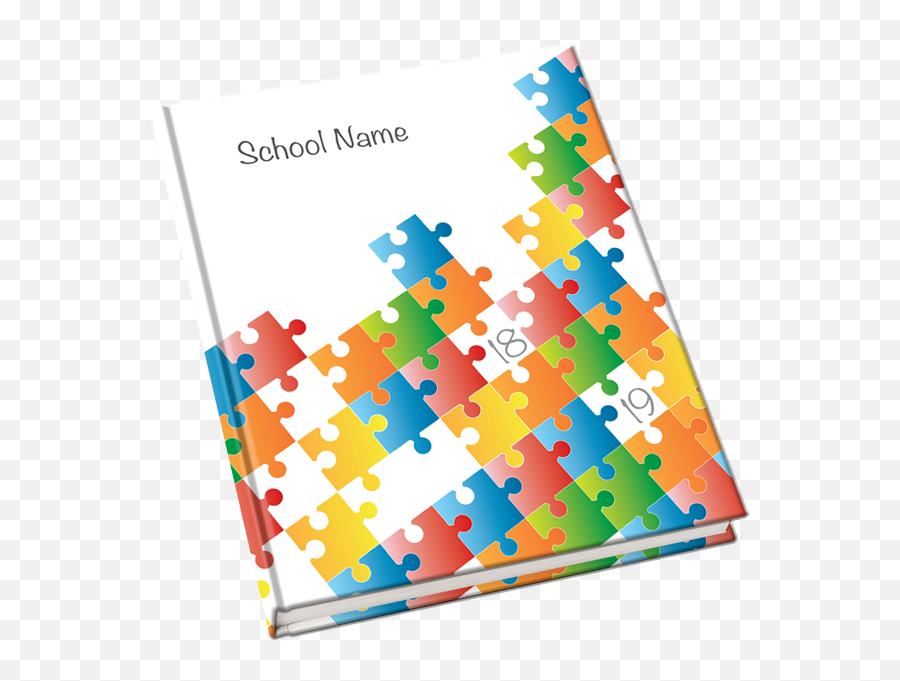 Puzzling - Yearbook Cover Puzzle Piece Yearbook Theme Emoji,Elementary School Yearbook Ideas Emojis