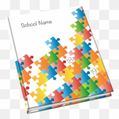 Puzzling - Yearbook Cover Puzzle Piece Yearbook Theme Emoji,Elementary School Yearbook Ideas Emojis