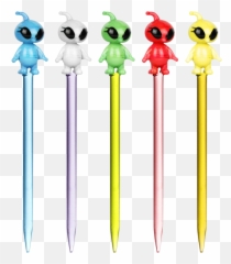 Cute Femme Alien Glass Dab Tool Dabbers - Fictional Character Emoji,Alien In A Box Emoji